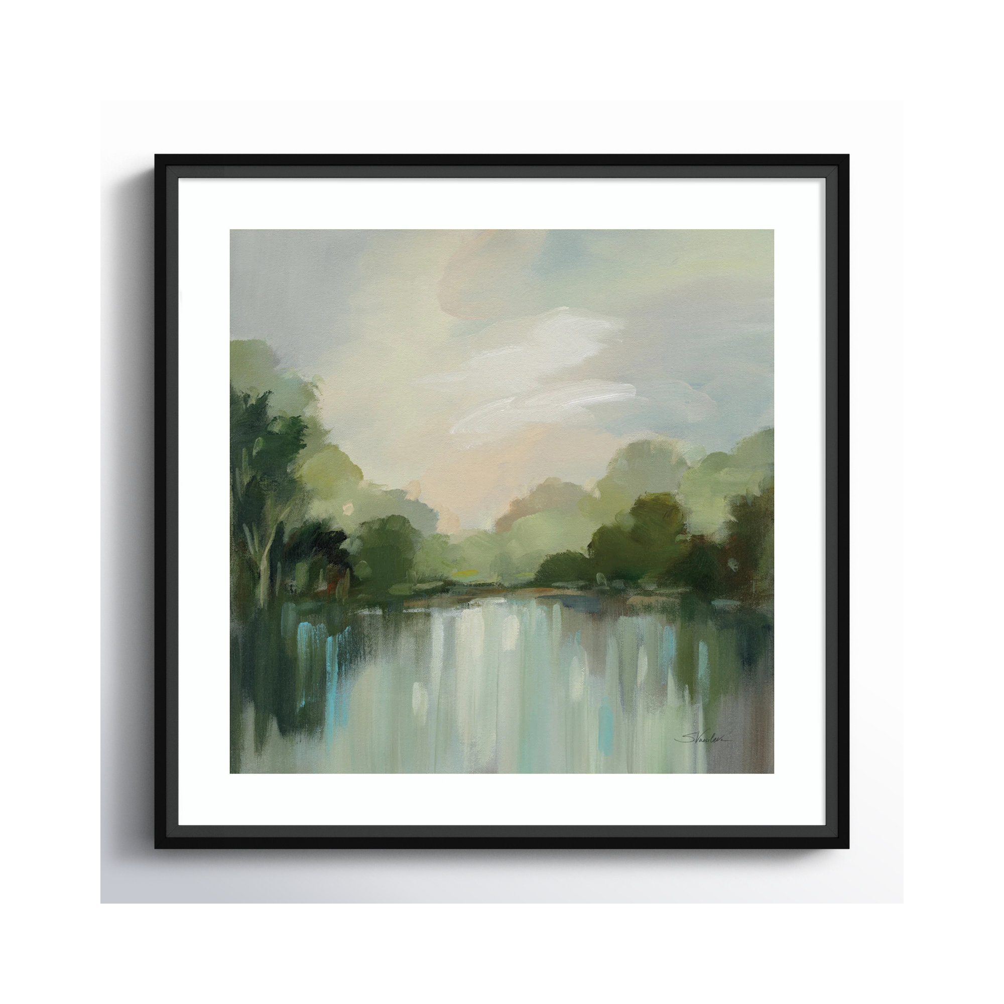 Cool Spring Day by Silvia Vassileva, 25" H x 25" W, Gray