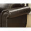 Canapé Tranditional Vintage en cuir brun foncé avec 2 coussins - structure en bois massif, mousse de précision, accoudoirs courbés-1097801673-1097801675