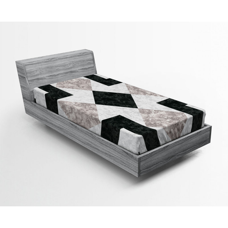 Microfiber Geometric Fitted Sheet, Twin XL Fitted Sheet