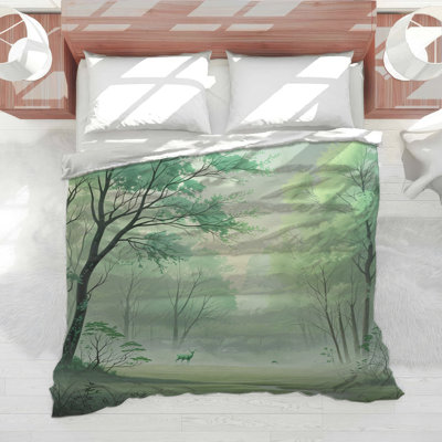 Misty Forest Scene Comforter