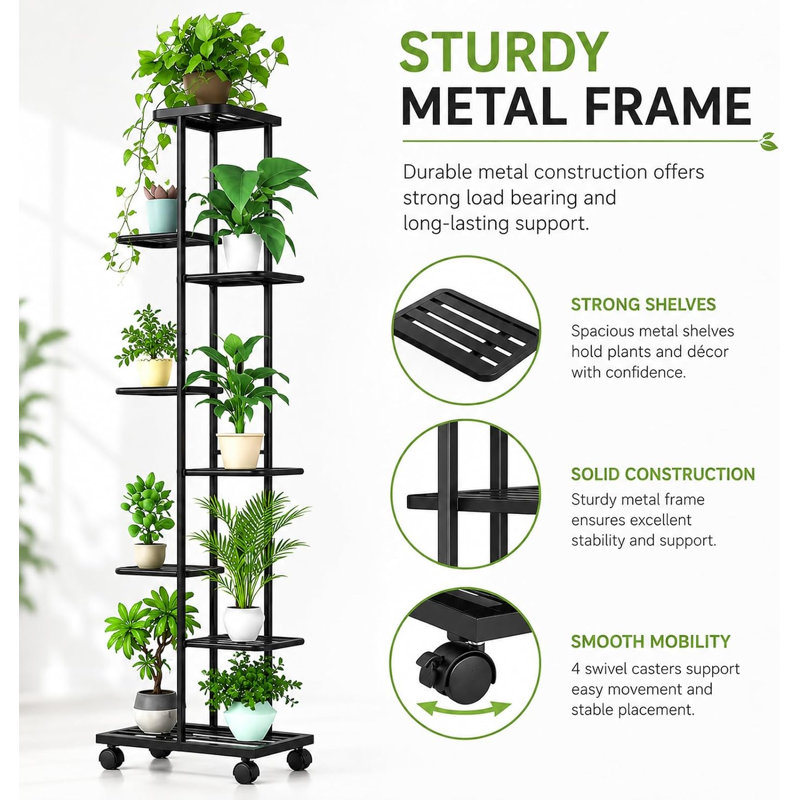 Iron Plant Stand 8 Tier