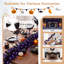 The Holiday Aisle® Guirlande d'Halloween pré-éclairée en rotin artificiel 9 pi avec 50 lumières DEL mauves et minuterie 6h