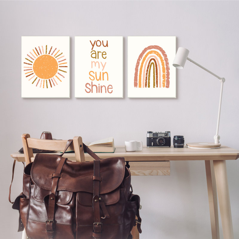 My Sunshine Rainbow Kids, inspiration inspirante, conception de texte 3 pièces, Taylor Shannon Designs, H 13 po x l 19 po