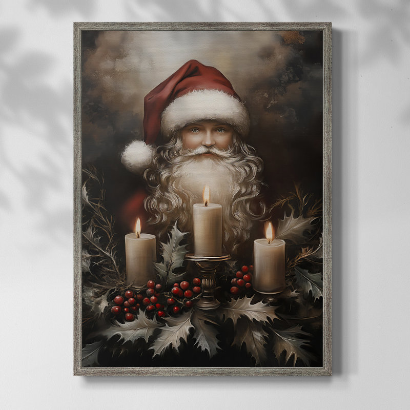 «Christmas Holiday Art», série 2-LXII, reproduction encadrée - bois massif XMAI81840, H 21 po x l 17 po