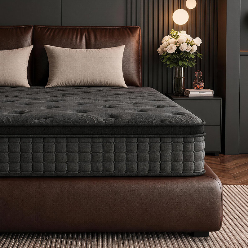 Matelas hybride multicouche en mousse à mémoire de forme et gel, 30 cm (12 pouces), fermeté moyenne, soulagement des douleurs, soutien lombaire et des hanches renforcés, matelas rafraîchissant sans fibre de verre, livré en boîte avec 365 nuits d'essai, certifié CertiPUR-US pour ses propriétés antimicrobiennes.