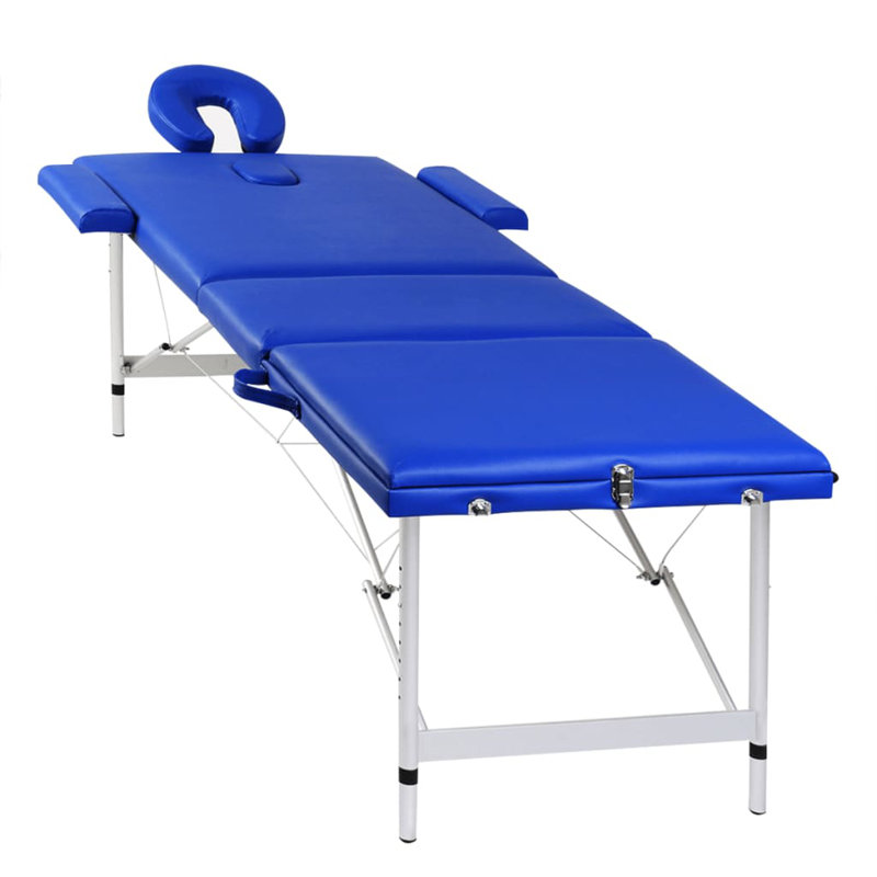 73.2'' Rectangular Adjustable Folding Table, Bleu, H 31,9 po x L 84,6 po x l 26,8 po