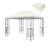 10X10 Ft Outdoor Patio Gazebo Replacement Canopy, Double - Tiered Tent Roof Top Cover, Great Wall Border Design, Frame Not Included, Beige Color, Ideal For Garden And Backyard Shade Renewal-116225168