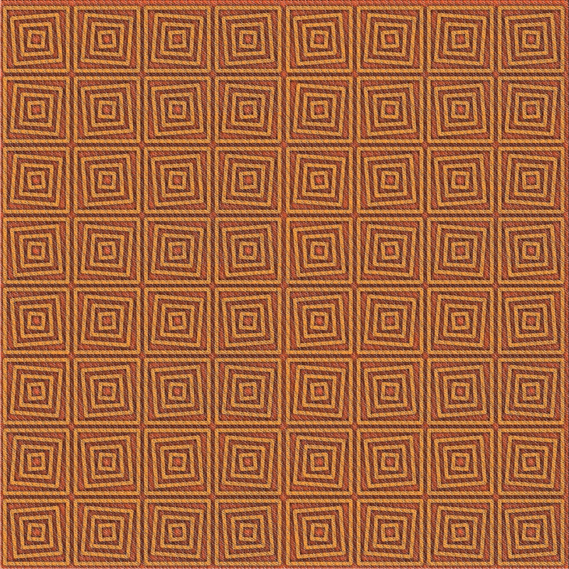 Tapis décoratif à motif géométrique brun clair Purtell, Carré 7 pi