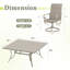 Ensemble repas pour 8 personnes avec chaises pivotantes 360 ° Textilene-2053484609