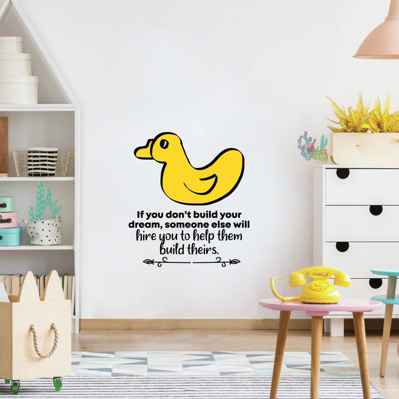 Décalcomanie murale « your dream Duck », H 20 po x l 20 po x P 0,05 po