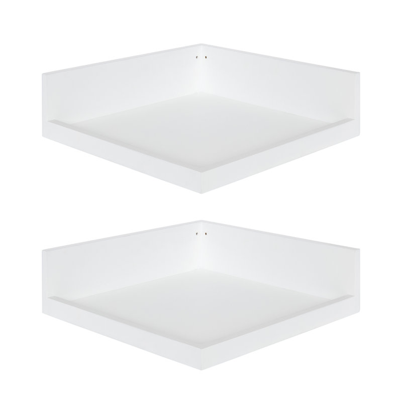 Kinta 2 Piece Accent Shelf, White