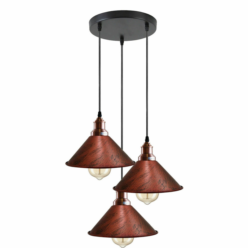 Remi 3 - Light Cluster Pendant, Rustic Red