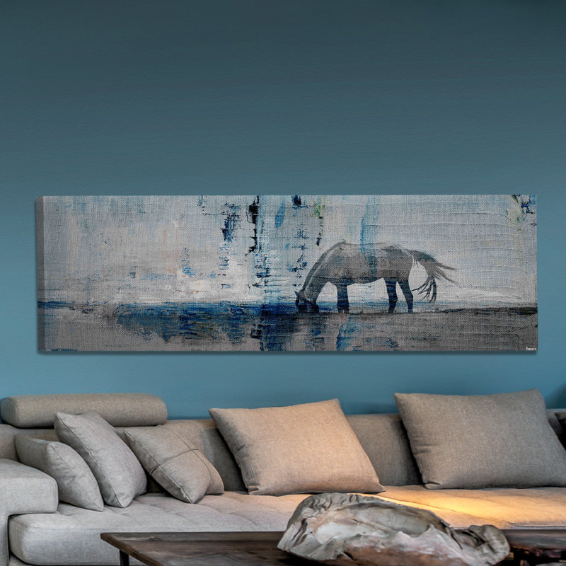 Parvez Taj - Wrapped Canvas Painting, 38cm H x 114cm W