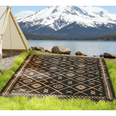 Easy to Maintain & Outdoor-Ready Patio Rug,Outdoor Rug,Reversible Outdoor Rug, Waterproof Plastic Straw with Carry Bag