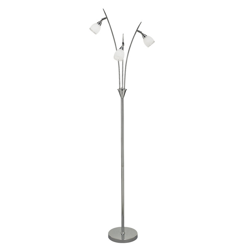 Asllan 151cm Tree Floor Lamp, Chrome