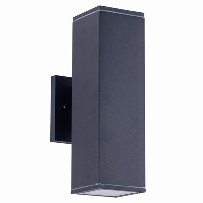 Set Of 2 Waterproof Patio Light Modern Outdoor Porch Light Matte Black