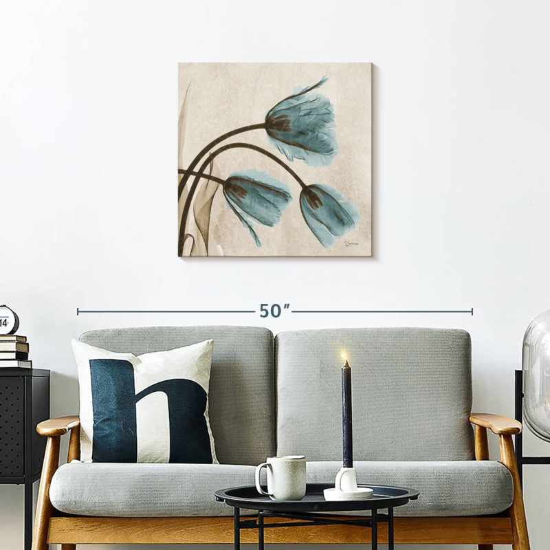 Harnek Vibrant Blue Tulips, 24" H x 24" W