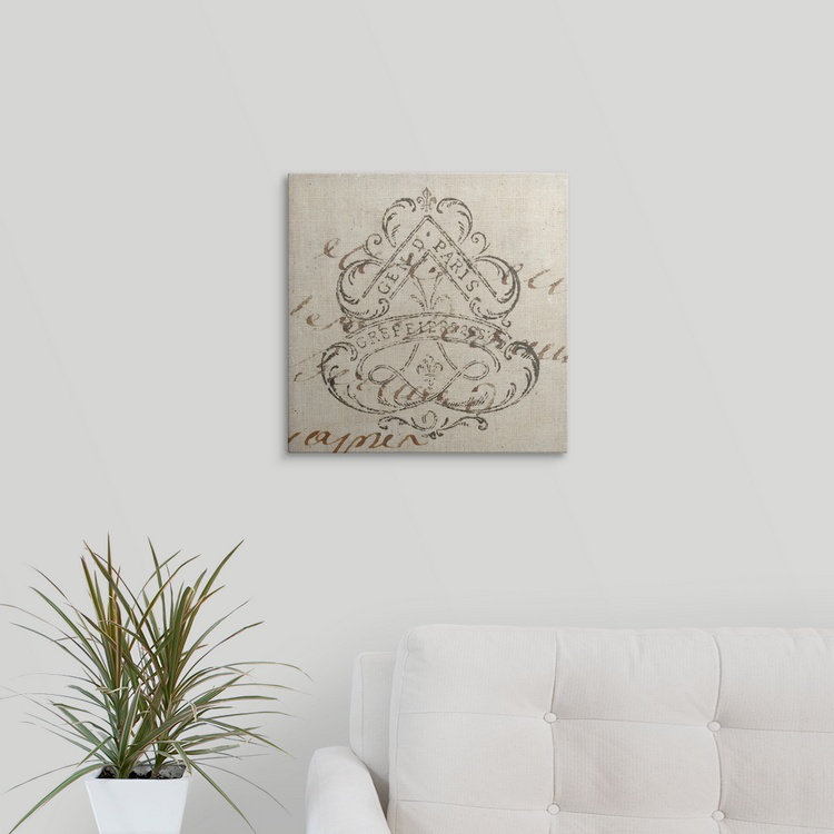 « iii », impression Letter Crest, H 35 po x l 35 po x P 1,5 po, Toile