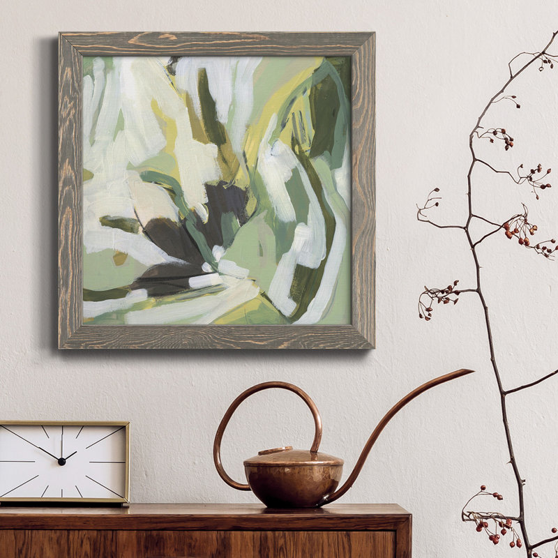 " Electric Lichen III " Painting Print, Grey Framed, 34.5" H x 34.5" W x 1" D