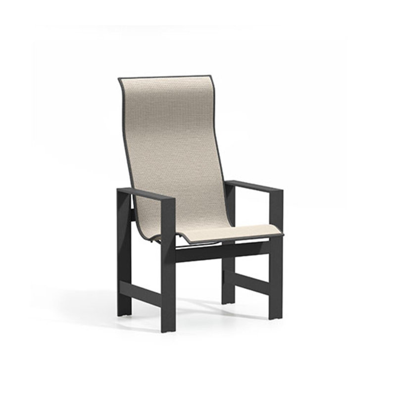 Grace High Back Dining Chair, Carbon, Glacier