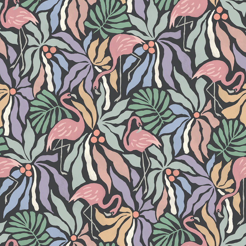 Papier peint adhésif Flamingo, Pink