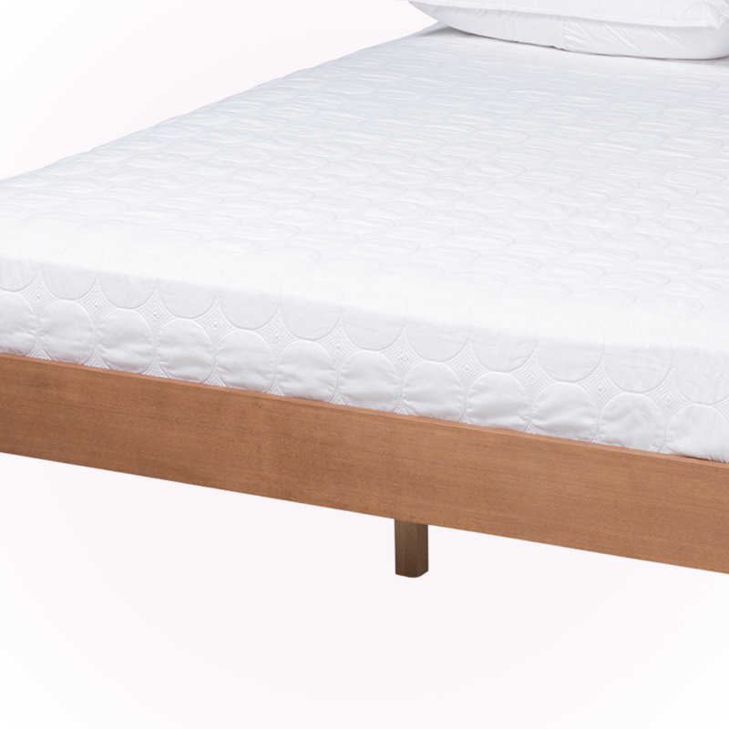Isador Full Modern platform bed, mid-century Style, Brown 14.67'' H X 56.93'' W X 78.02'' L, Full