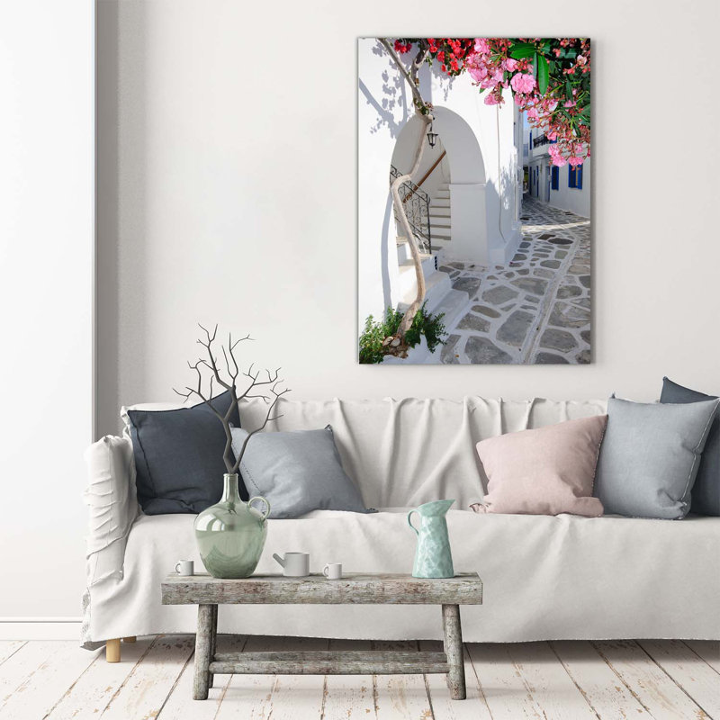 Greek Village - Wrapped Canvas Print