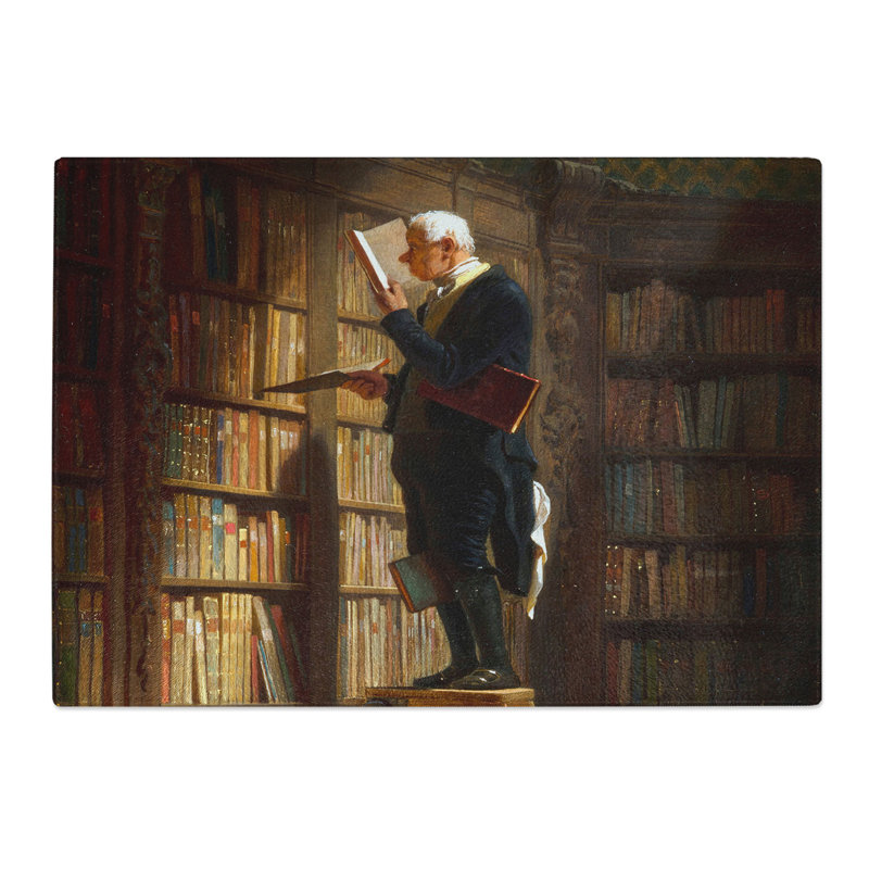 Bookworm by Carl Spitzweg Chopping Board, 0.4cm H x 28.5cm W x 39cm L