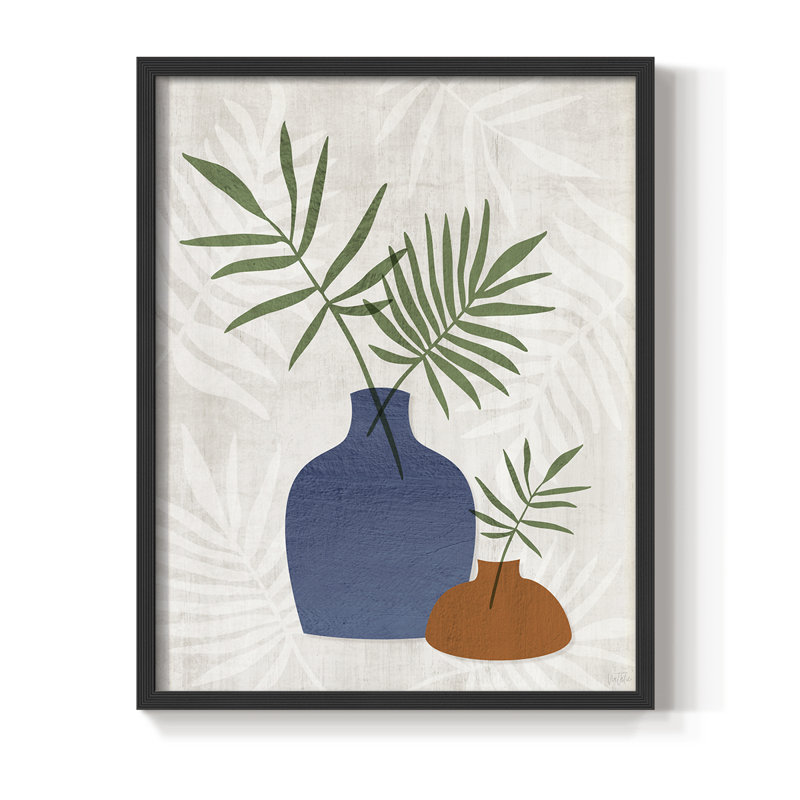 Palm Still Life I, reproduction encadrée - bois massif, H 11 po x l 9 po, Noir, noir, noir, noir