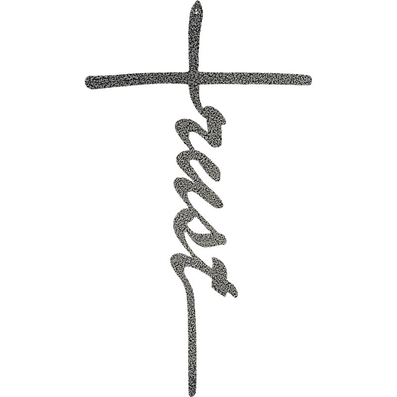 Trust Cross Wall Décor, Silver, 23" H x 12" W x 0.06" D