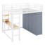 Lit mezzanine en métal avec bureau, tablettes, prise de courant, lumière DEL et garde-robe-933765097