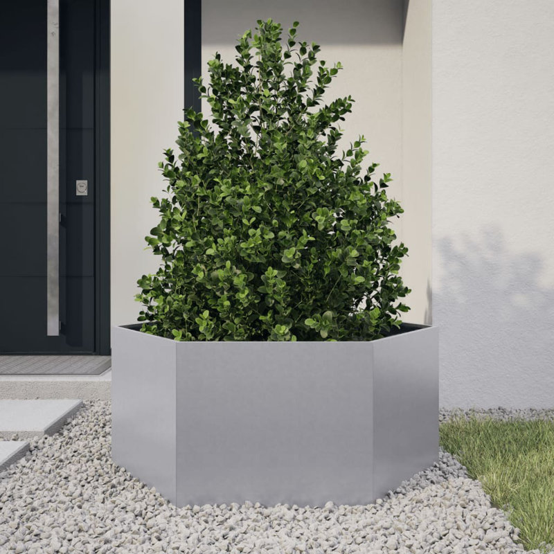 Planter Box, Galvanised Steel, 45cm H x 104cm W x 90cm D