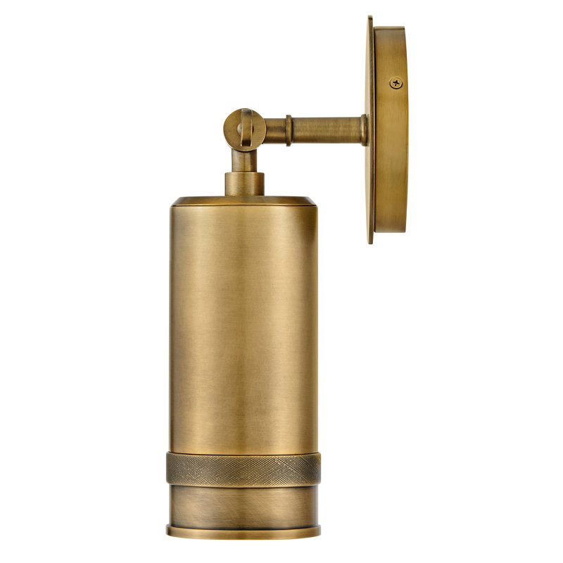 Pratt 12.5" Aluminum Pivotable Wall Mount Lantern, Heritage Brass