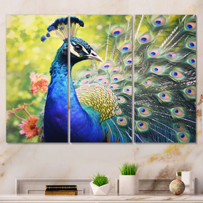 Paon vibrant I 3 pièces