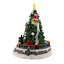 Accessoire de village de Noël animé - Père Noël décorant un arbre sur une grue