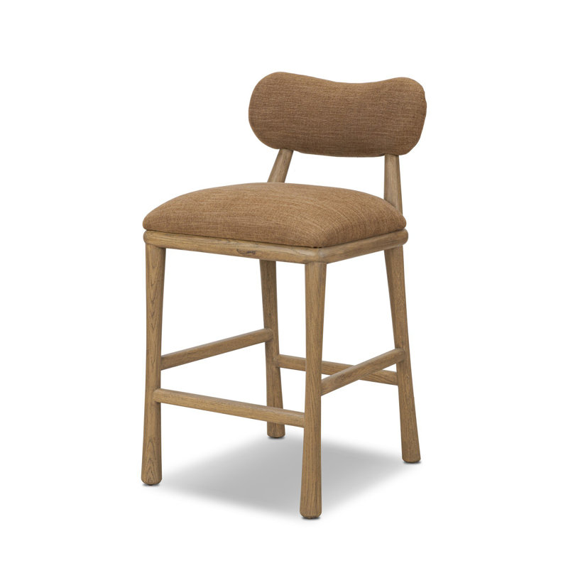 Juna Upholstered Stool with Solid Wood Frame