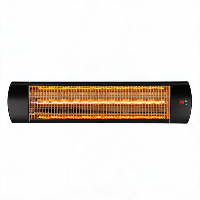 Wall Mounted Infrared Patio Heater, 2000W, Aluminium, Adjustable Heat, Slim Design, for Garden, Patio, Terrace or Balcony
