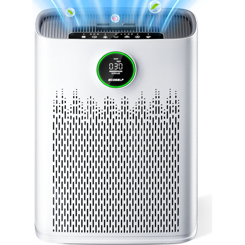 Purificateur d'air pour grande pièce, couvre jusqu'à 223 m² avec filtre HEPA véritable, mode nuit à 22 dB