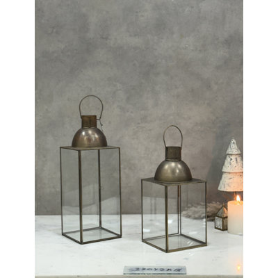 Lantern Iron & Glass Dia 6" Small