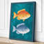 Fish in Symmetry Modern - Wrapped Canvas-779409701-779409707