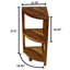 EcoDecors, étagère de douche en bois de teck imperméable pour la douche intérieure offre rangement, étagère de douche en teck et rangement pour accessoires de salle de bain