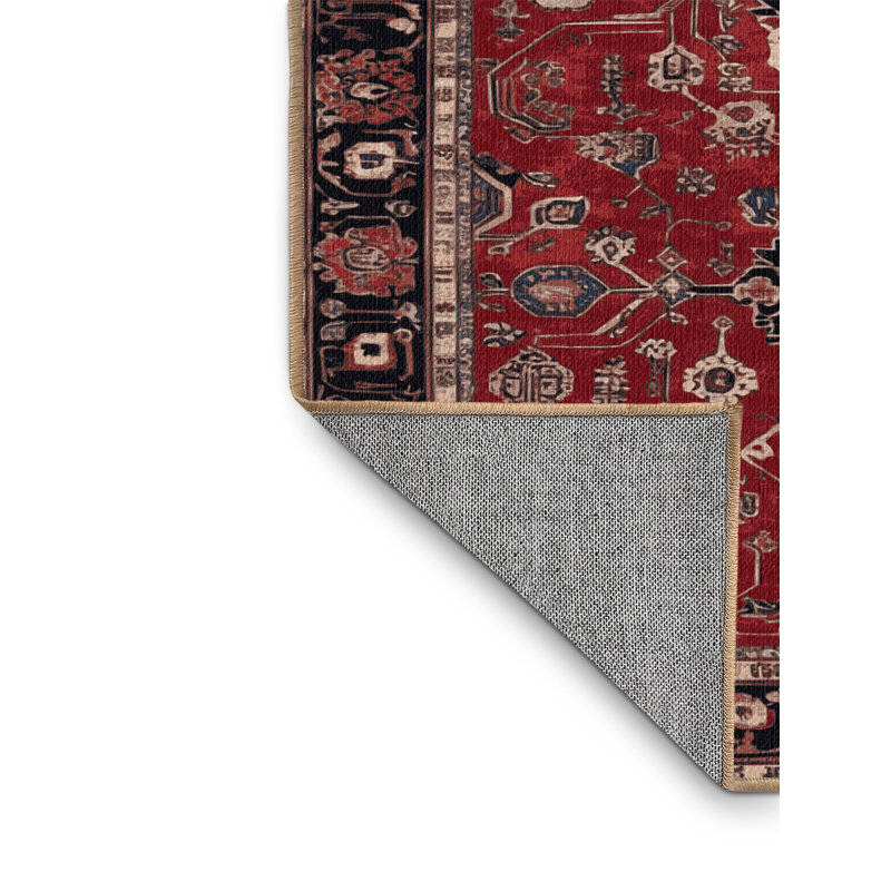 Tapis brun lavable à la machine, Rond 5 pi