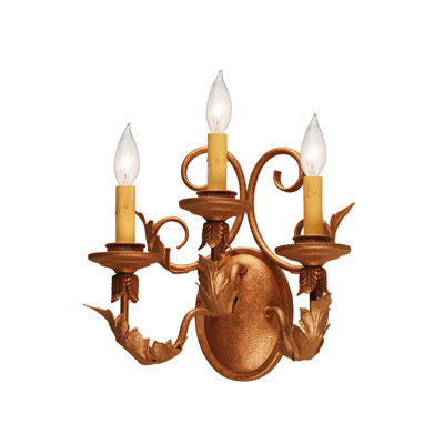 Aleasha Steel Candle Wall Light