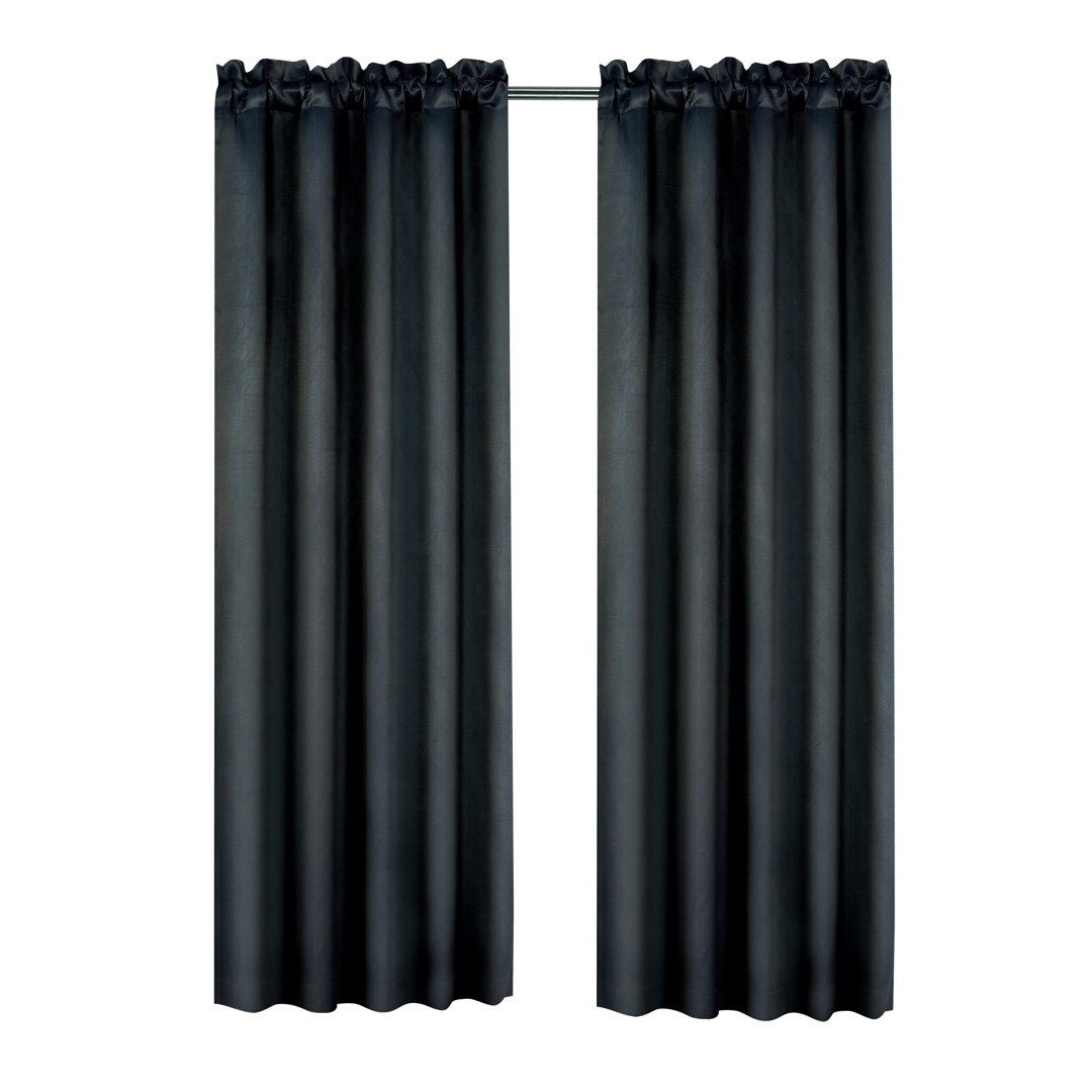 Wiegand Luxurious Solid Semi-Sheer Rod Pocket Curtain Panels (Set of 2) Eider & Ivory™ Curtain 