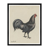 Black Rooster Print