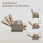 Chaise de patio inclinable avec coussins-457597642