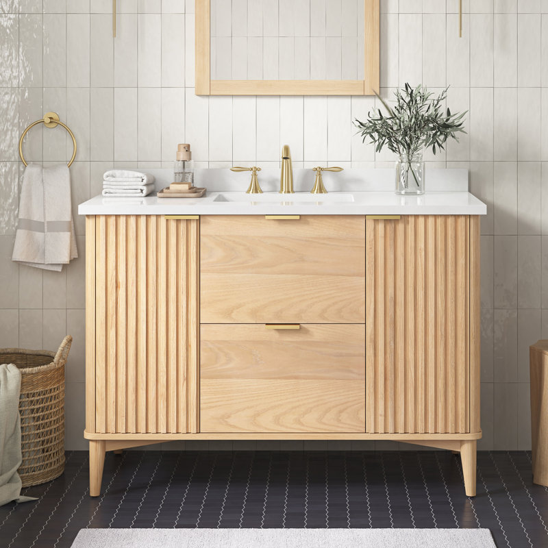 Gabi 48 in. Single Sink Bathroom Vanity, Rustic Ash