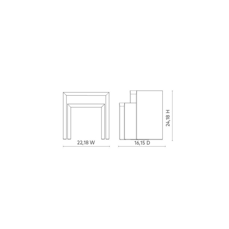 Lucy Nesting End Table, Espresso