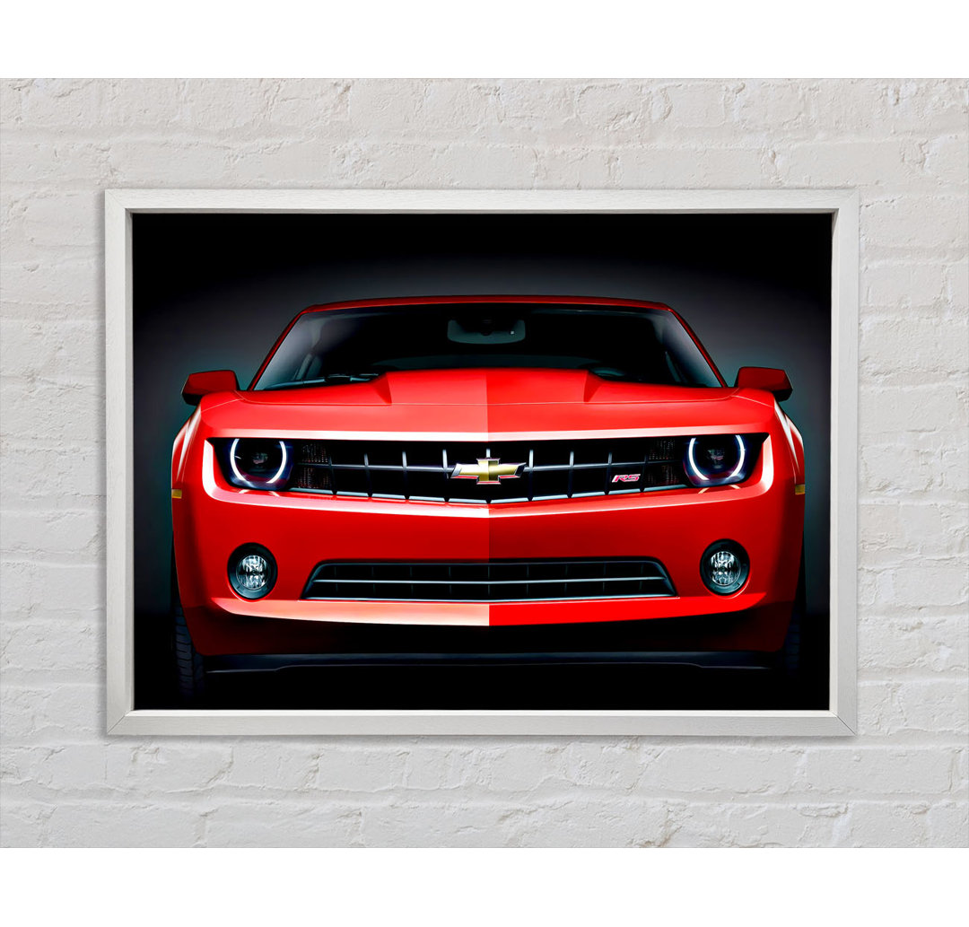 Chevy Camaro Frontgrill - Einzelbildrahmen Kunstdrucke auf Leinwand