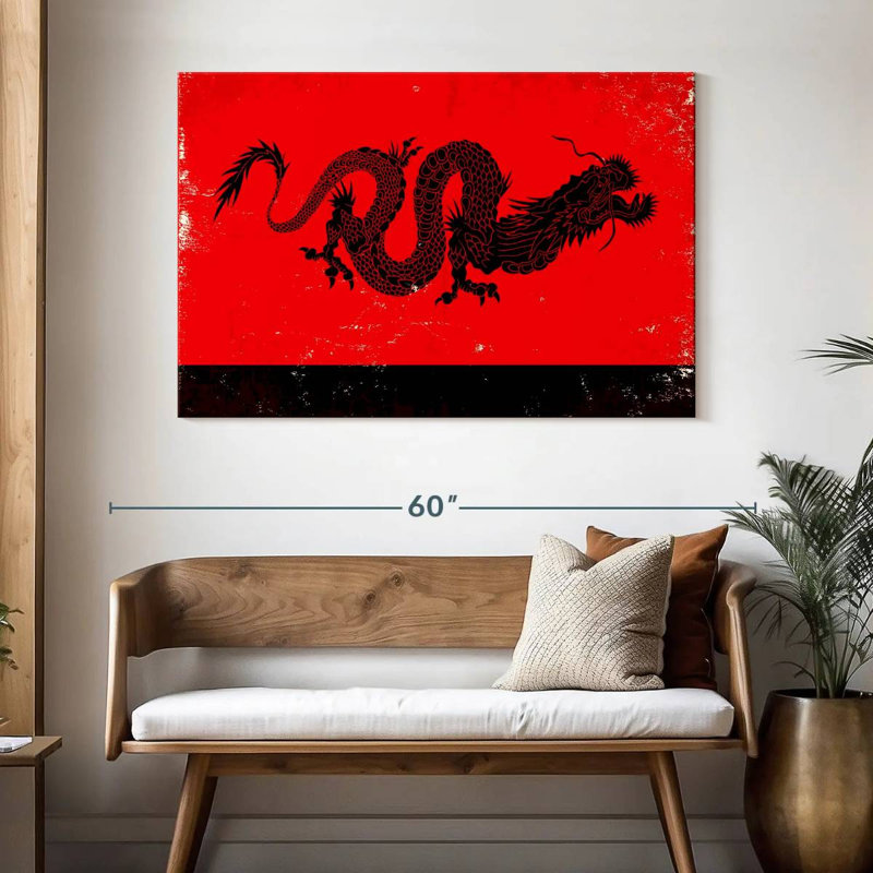 Dragon oriental, H 32 po x l 48 po